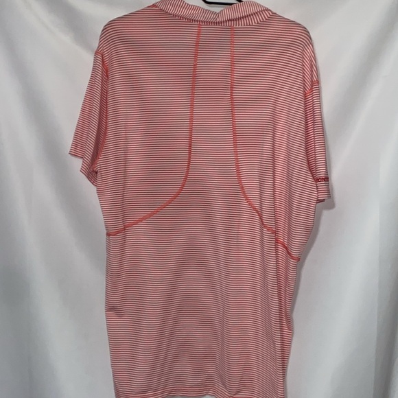 BONOBOS MENS SIZE XL SLIM FIT GOLF  Polo Shirt Lightweight  CORAL COLOR STRIPES - Picture 9 of 11